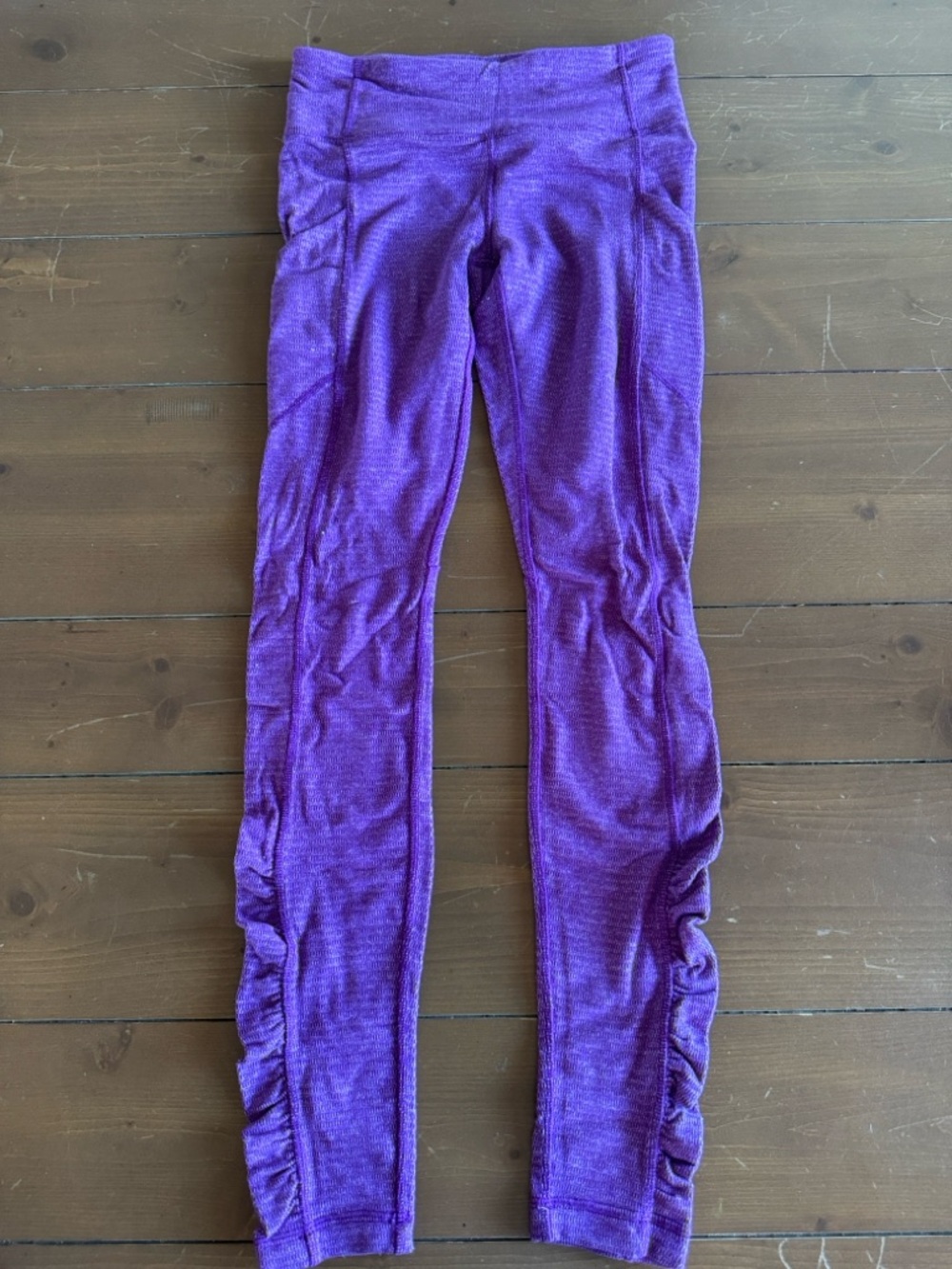 lululemon athletica Purple Ruched Hem High-Rise Leggings